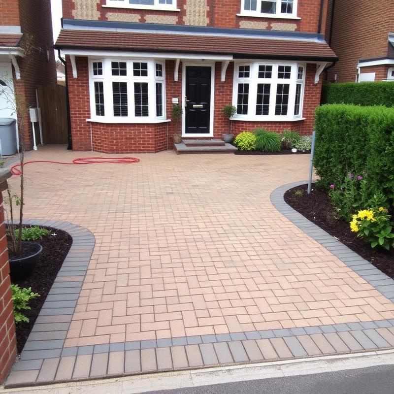 Block paving driveway
